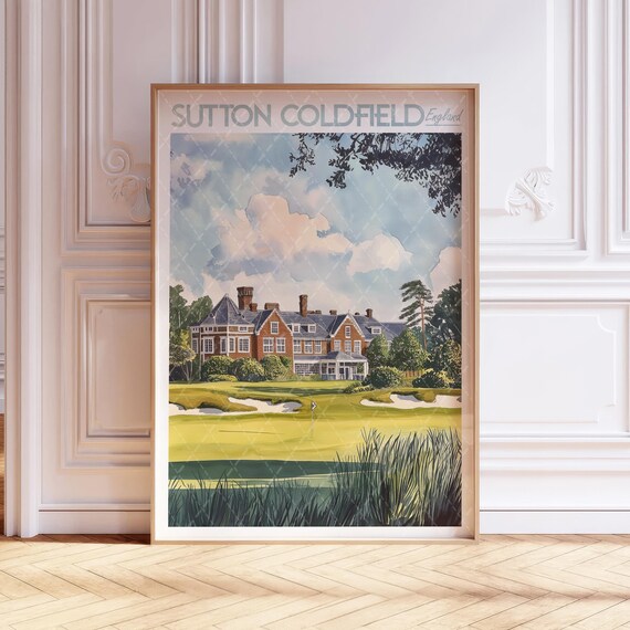 Sutton Coldfield England Golf Course Country House Travel Poster