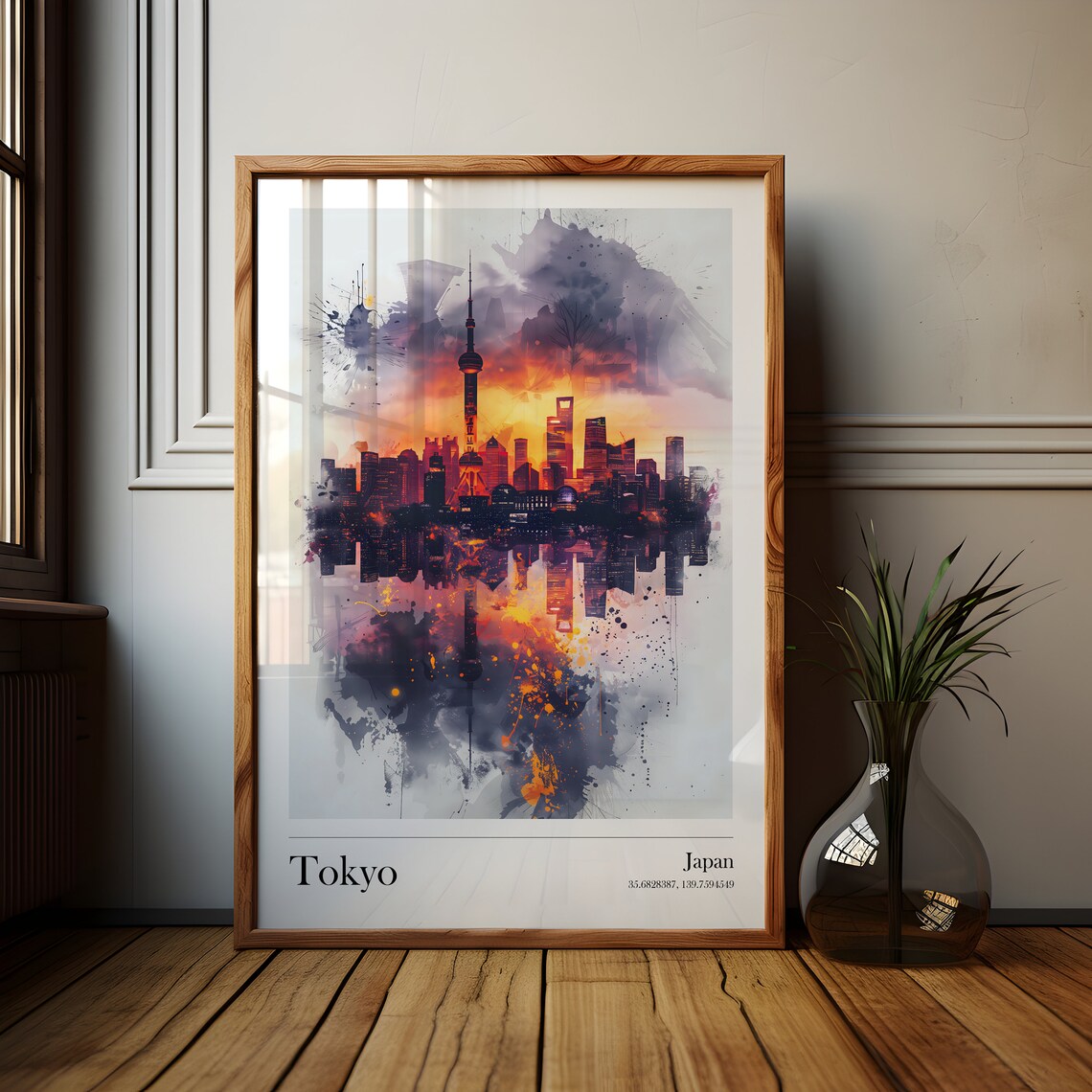 Tokyo Coordinates Poster, Japan Gift for Art Lovers