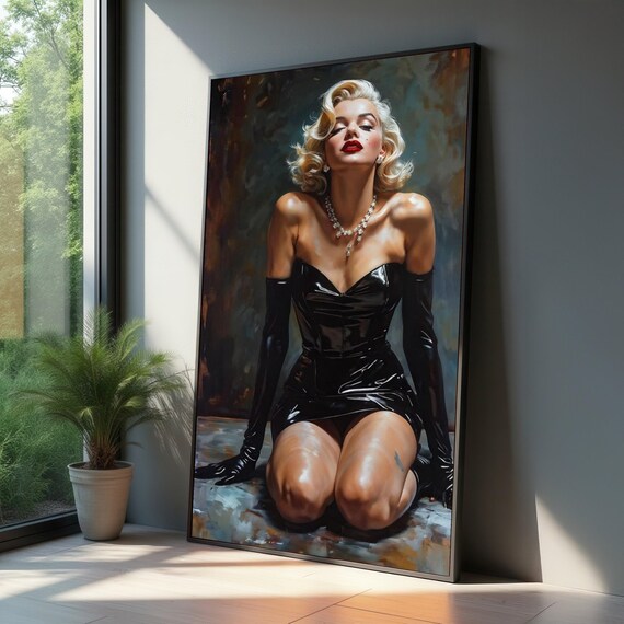 Marilyn Monroe Retro Hollywood Glamour Beauty Portrait Art Poster