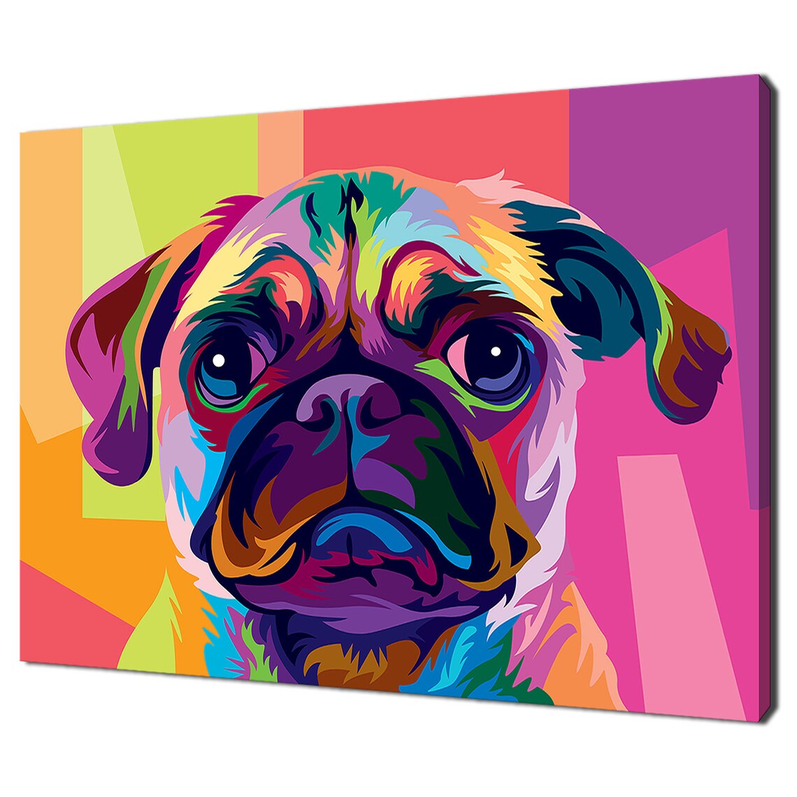 Pug Dog Custom Art Print, Dog Home Wall Decor