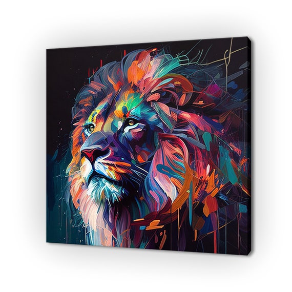Abstract Lion Art Print, Customised Home Decor