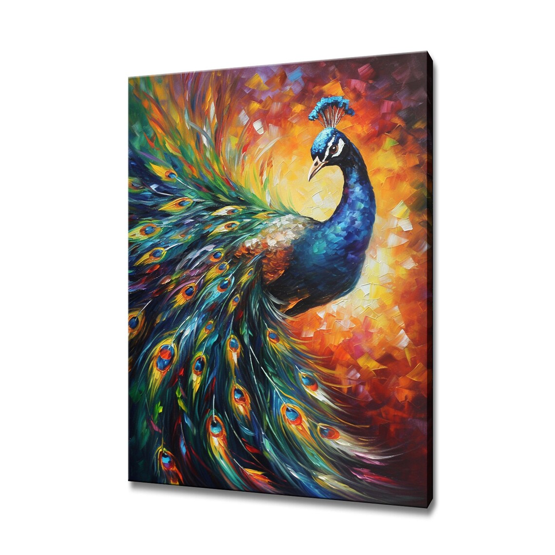 Majestic Peacock Art Print, Bird Wall Hanging