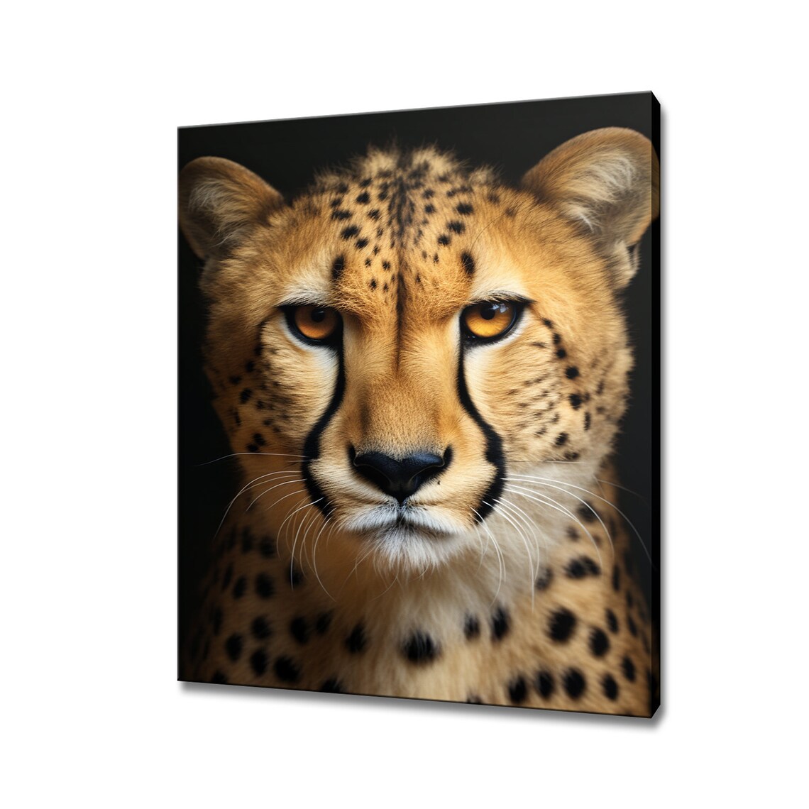 Cheetah Portrait Close Up Golden Eyes Wildlife Photography Style Wall Art Print