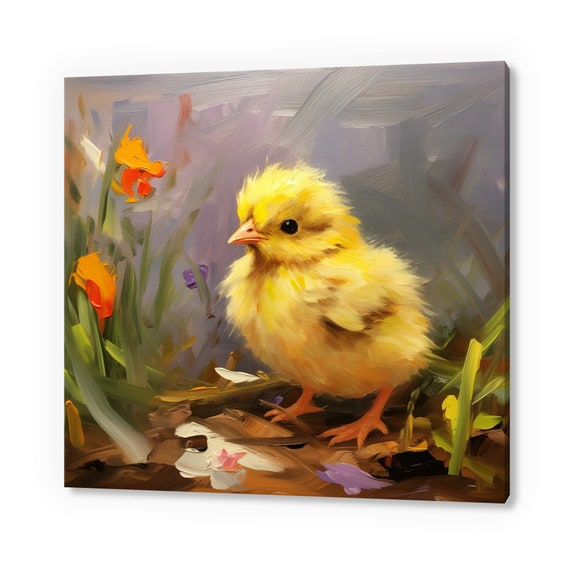 Cute Chick Art Bird Print Birds Wall Art Bird Lover Gift Nature Wall Hanging Avian Wall Decor Handmade Bird Art Fast Turnaround