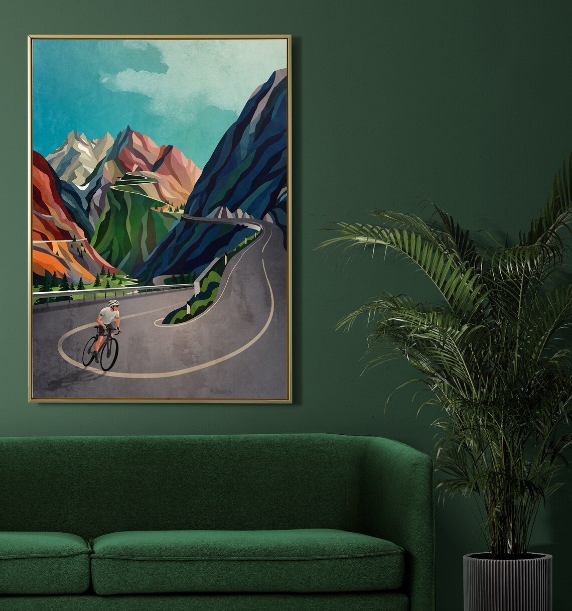 Cycling Art Print, The Moment Before The Ascent - Image 2