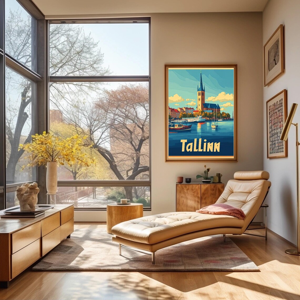 Tallinn Waterfront Scene, Historic Spire Art Print - Image 2