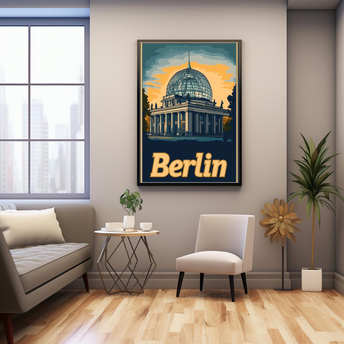 Berlin Architectural Beauty, Vintage Style Art Print - Image 3