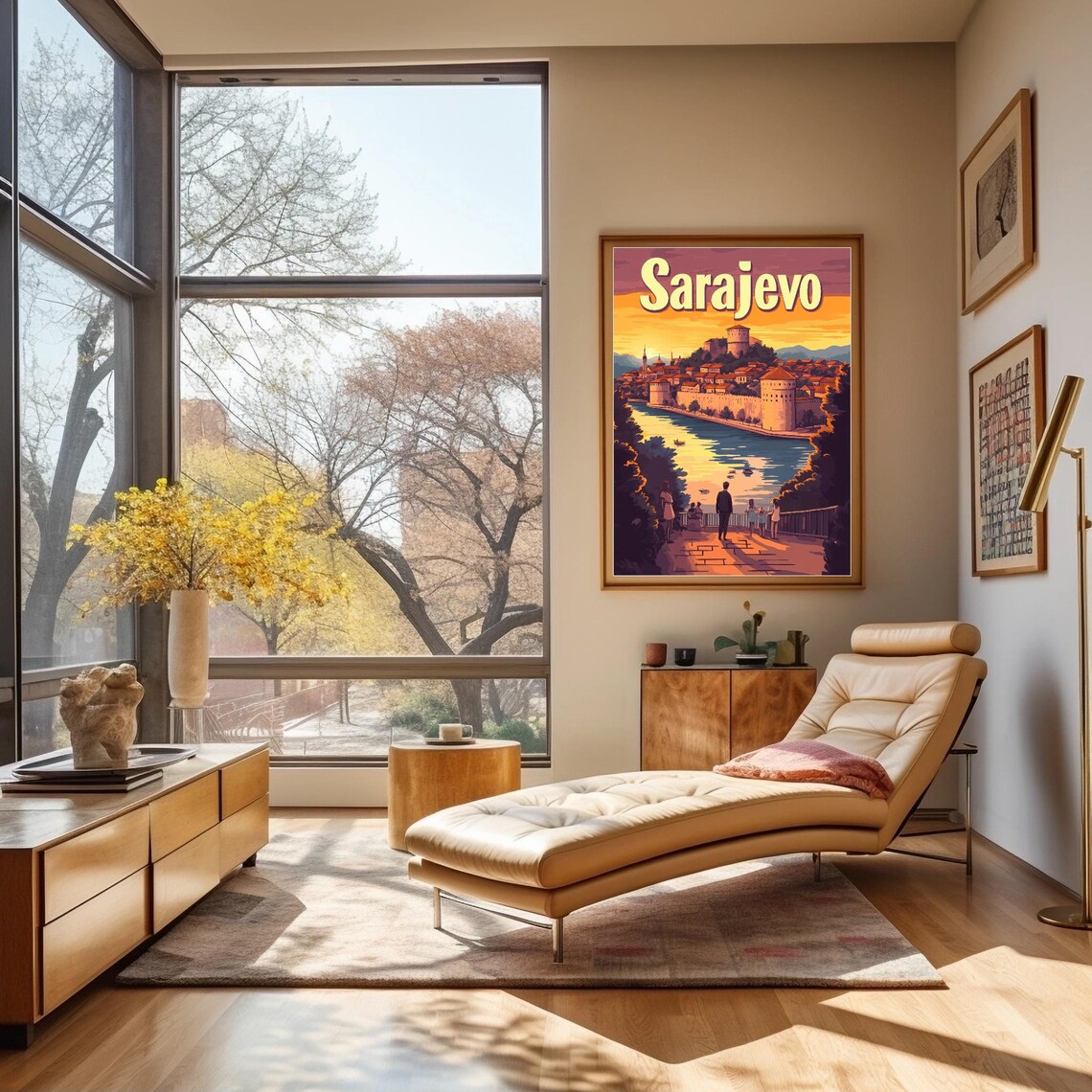 Sarajevo Vintage Travel Poster, Historic Architecture - Image 2