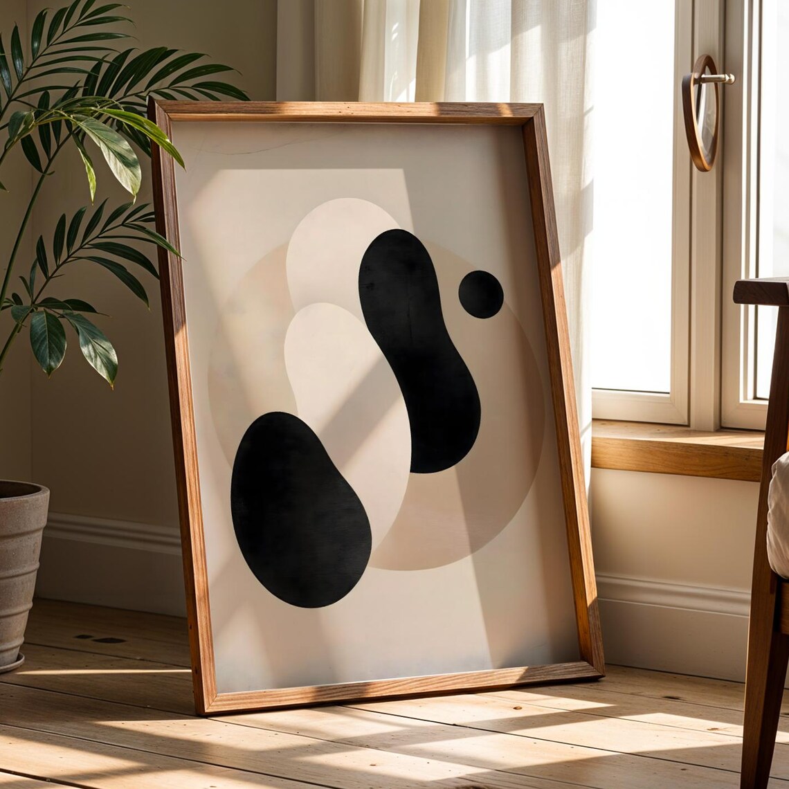 Modern Organic Shape Abstract Wall Art Print