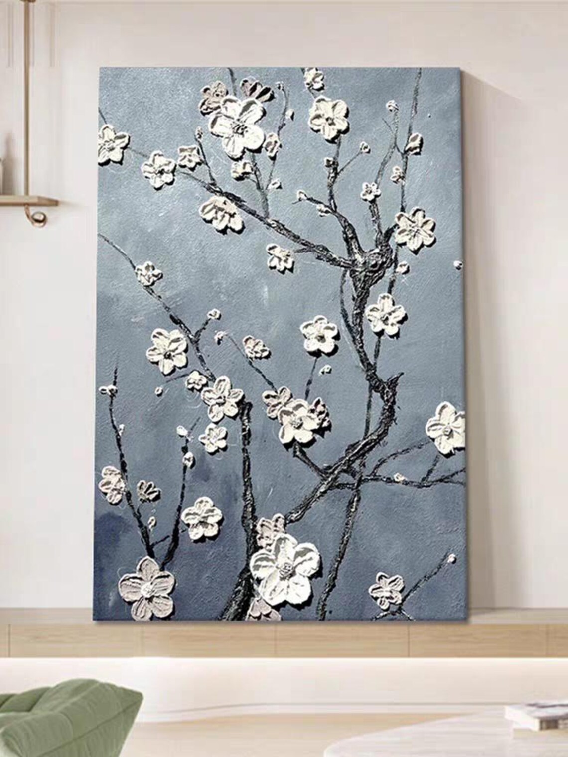 Personalized White Blooming Tree Oil Painting Print - Image 2