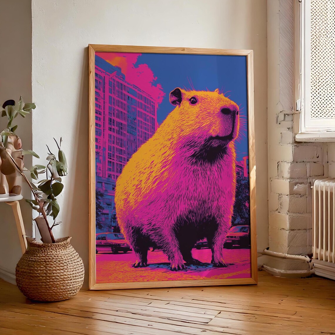 Capybara Cute Animal Nursery Wildlife Art Print