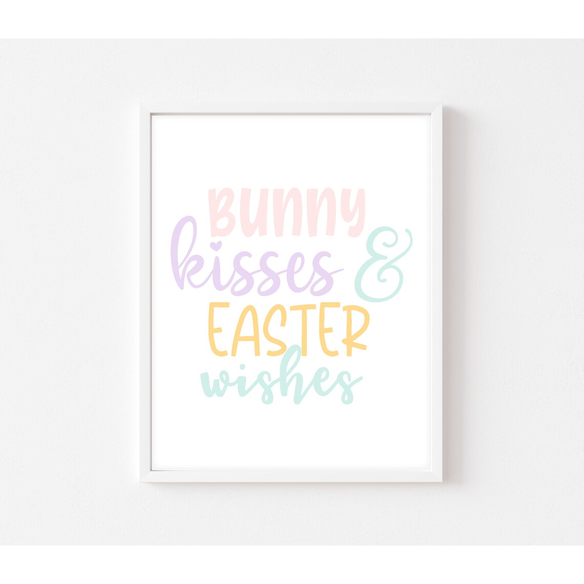 Bunny Kisses and Easter Wishes Art Print - Image 2