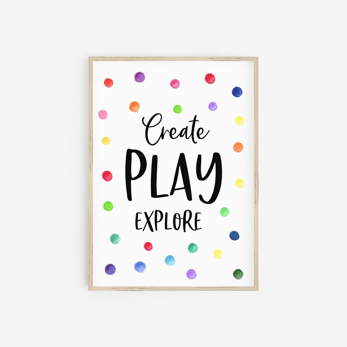 Create Play Explore Rainbow Playroom Art Print - Image 2