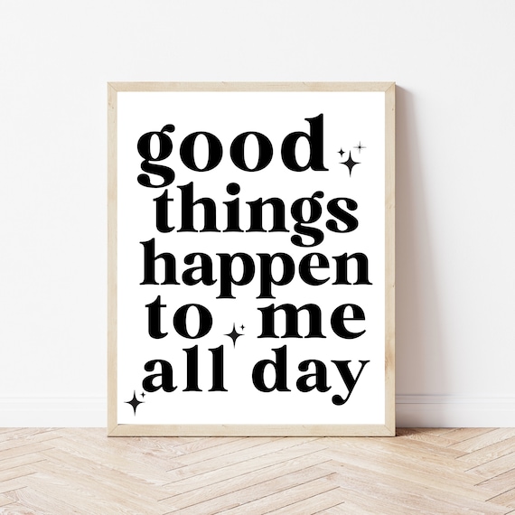 Law Of Attraction Print Lucky Girl Syndrome Dorm Decor Manifestation Sign Poster Manifesting Gift Positive Affirmations