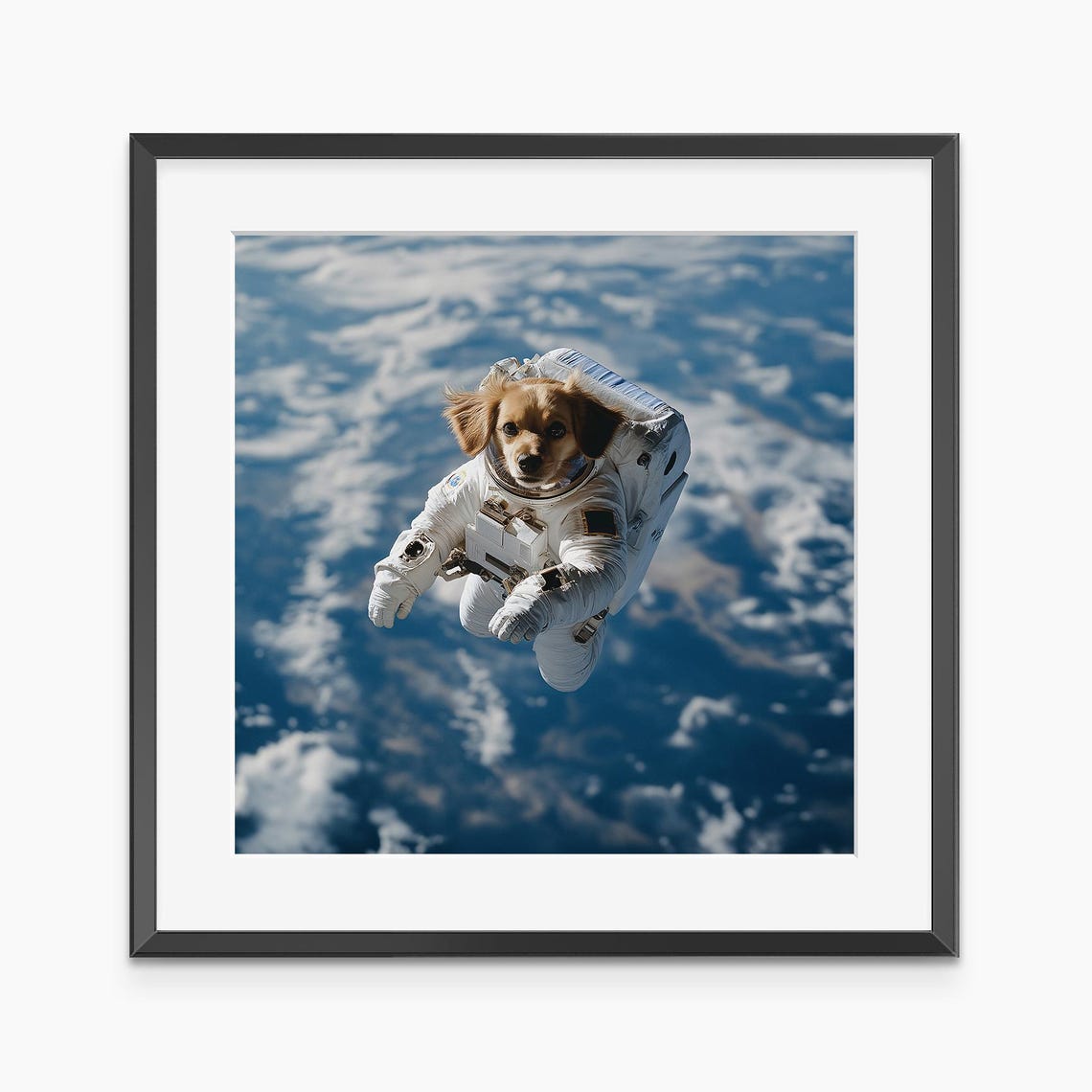 Astronaut Dog Photography Prints Print Funny Poster Nursery Wall Art Kindergarten Museum Quality