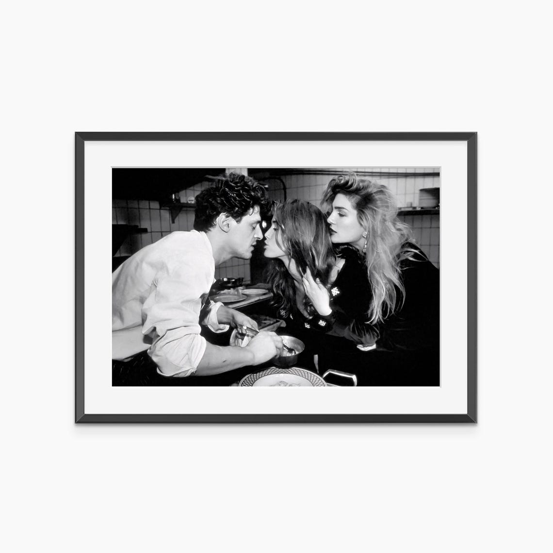 Marco Pierre White Vintage Chef Kitchen Black White Photo Poster