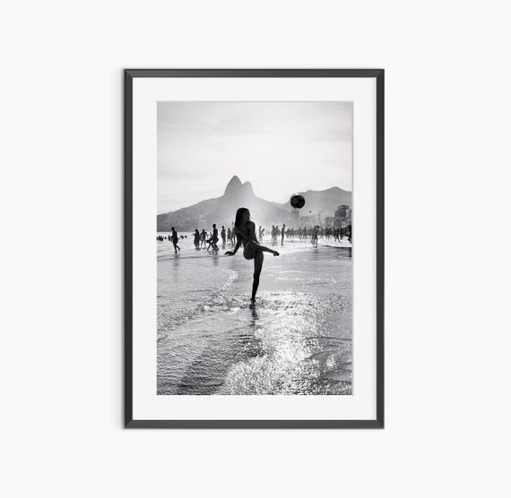 Soccer Print Photography Prints Brazil Poster Fine Art Black And White Wall Museum Quality