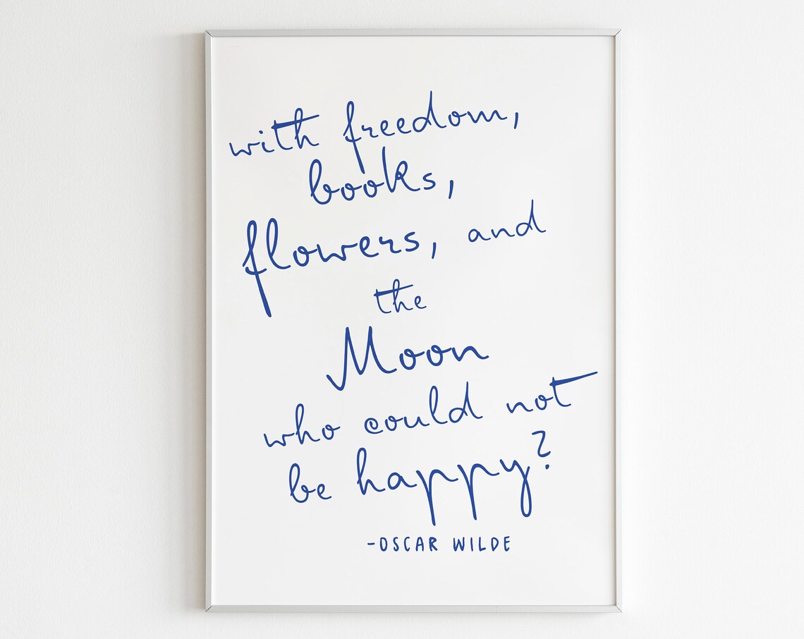 Oscar Wilde Quote Art Print, Boho Eclectic Style