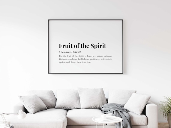 Fruit of the Spirit Galatians 5 Scripture Minimalist Faith Poster