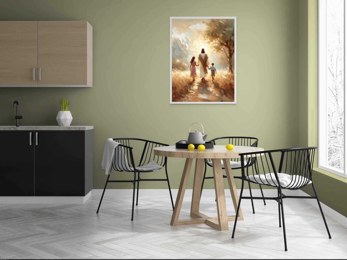 Jesus With Children, Christian Nursery Art Print - Image 4