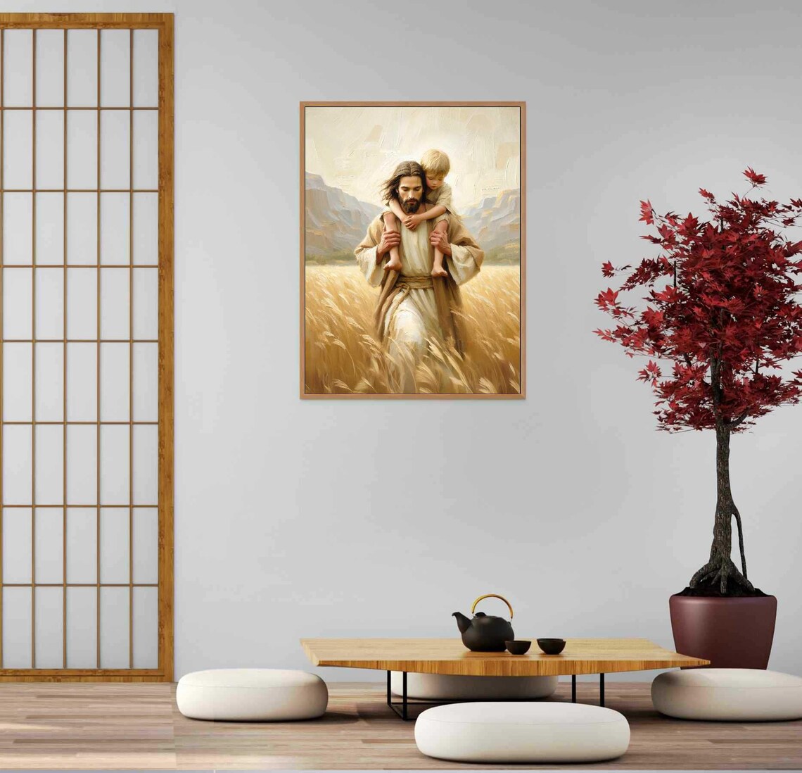 Jesus With Children, Modern Christian Poster - Image 5