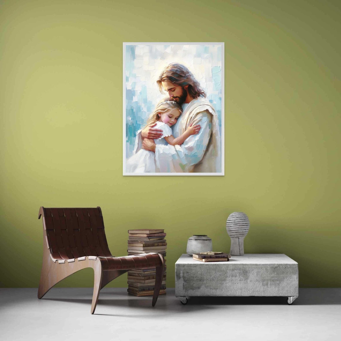 Jesus And Girl, Christian Wall Art Print - Image 3