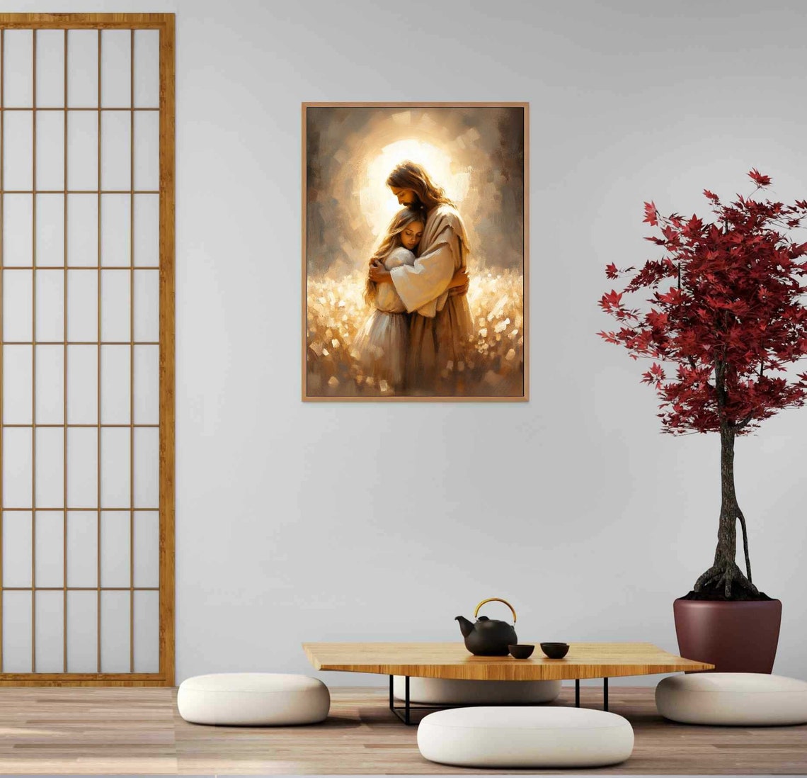 Honest Love, Jesus Hugging Woman Christian Art - Image 5