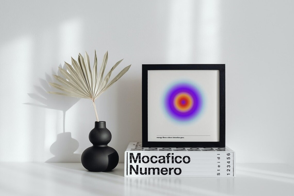 Energy Flow Aura Angel Poster, Positive Gradient Art Print - Image 3