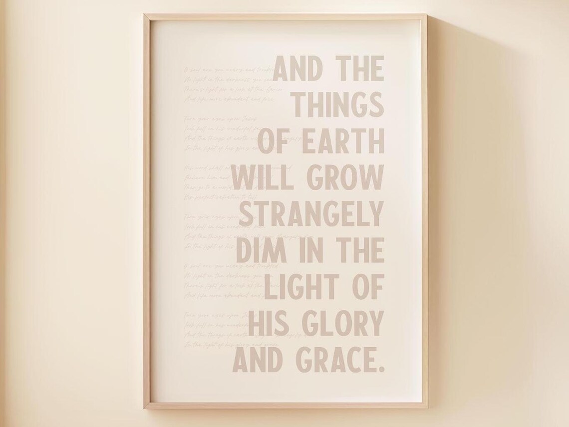 Turn Your Eyes Upon Jesus Christian Hymn Art Print - Image 2