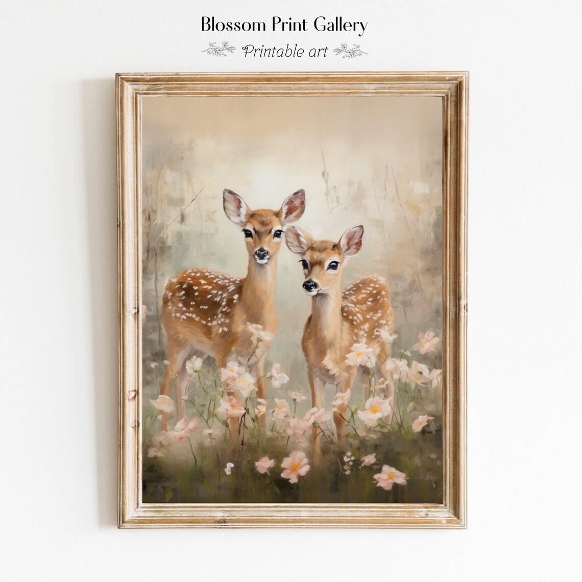 Vintage Fawn Painting Rustic Deer Art Print - Image 6