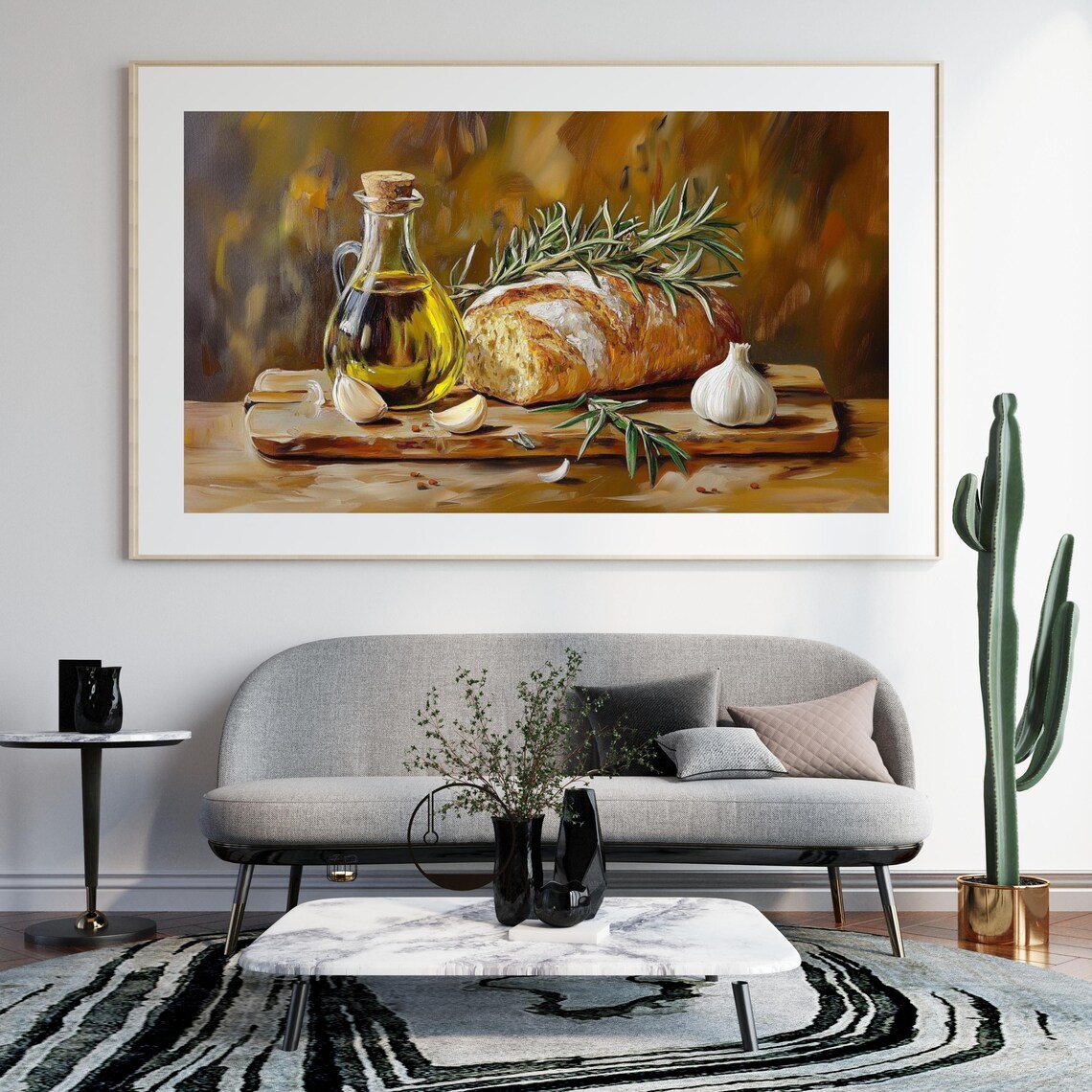 Vintage Bread Still Life, Country Kitchen Art Print - Image 5