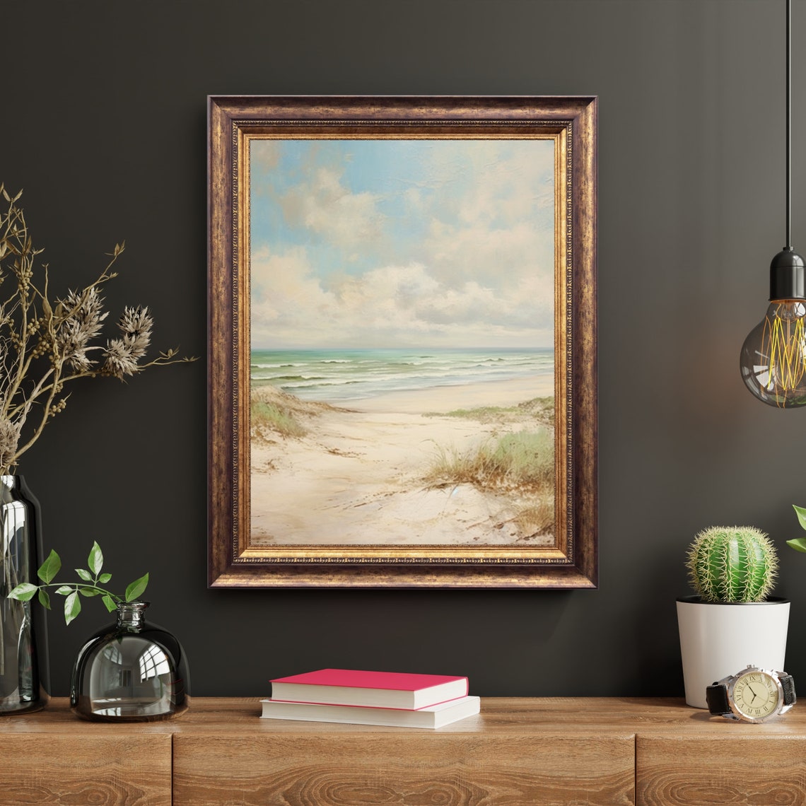 Sandy Beach Path with Dunes and Turquoise Waves Coastal Poster - Image 6