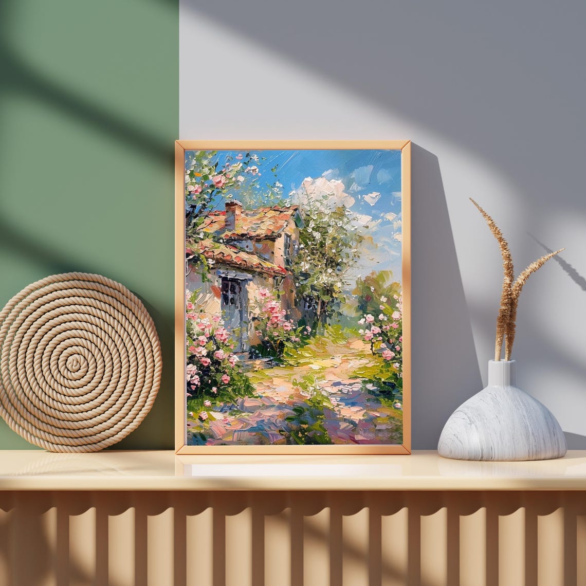 Rustic Cottage Garden Print Vintage Oil Painting Wall Art Flower Print Farmhouse Decor Cottagecore Art English Countryside 625 - Image 5