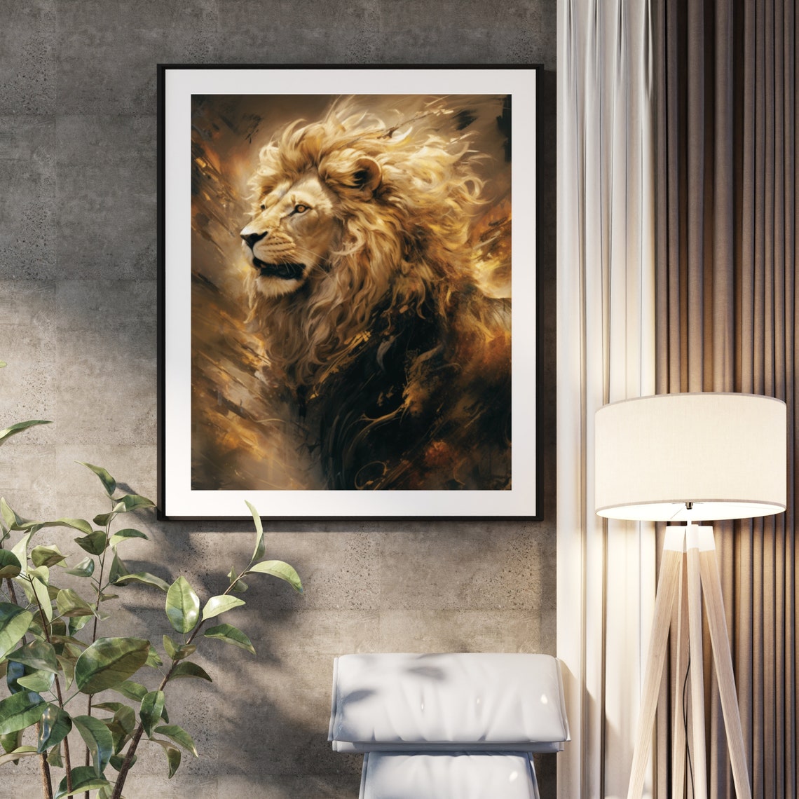 Lion Of The Tribe Of Judah Painting Antique Animal Decor Christian Wall Art Christian Fine Art 313 - Image 4