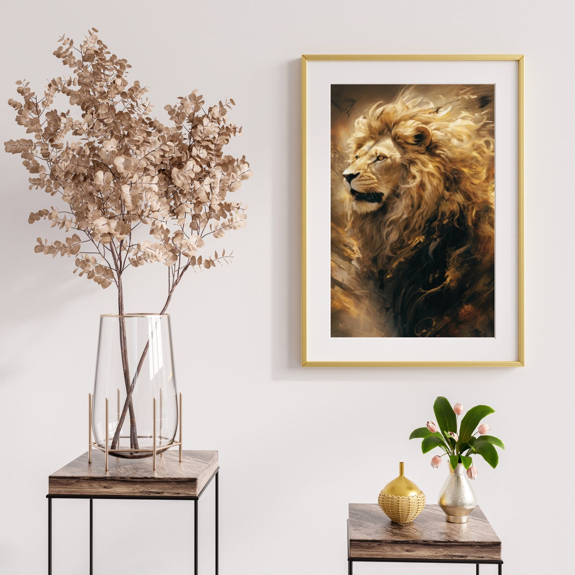 Lion Of The Tribe Of Judah Painting Antique Animal Decor Christian Wall Art Christian Fine Art 313 - Image 5