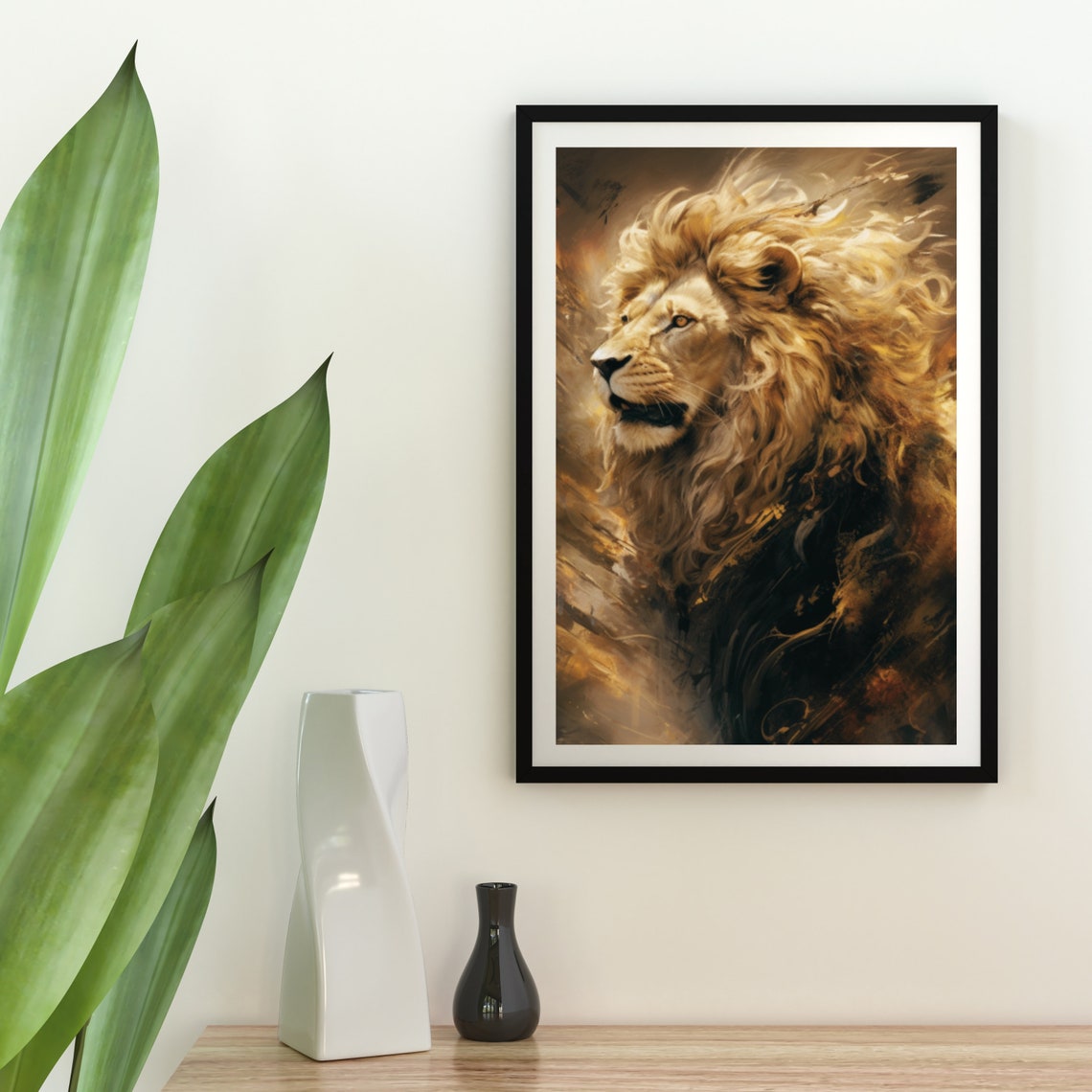 Lion Of The Tribe Of Judah Painting Antique Animal Decor Christian Wall Art Christian Fine Art 313 - Image 6