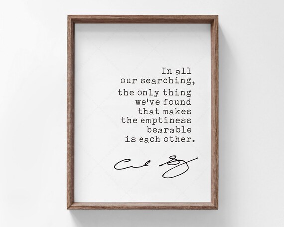 Carl Sagan Quote Typography Art Print