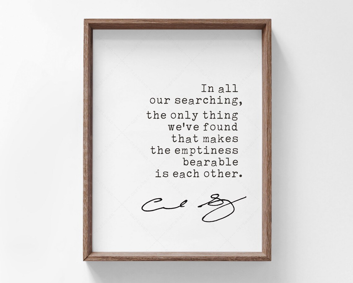Carl Sagan Quote Typography Art Print