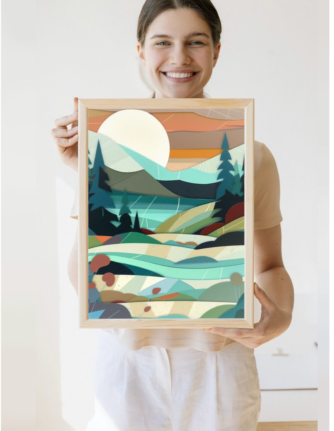 Lake Superior Print, Minnesota Scenic Travel Poster