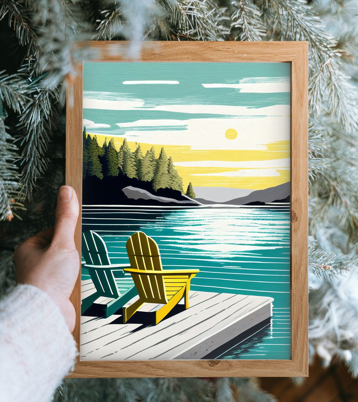 Adirondacks Vintage Print, Rustic Great Outdoors Poster - Image 2