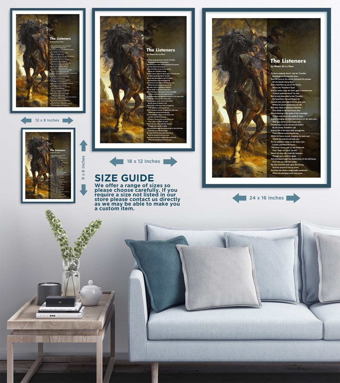The Listeners Horse Art Print, Walter De La Mare - Image 2
