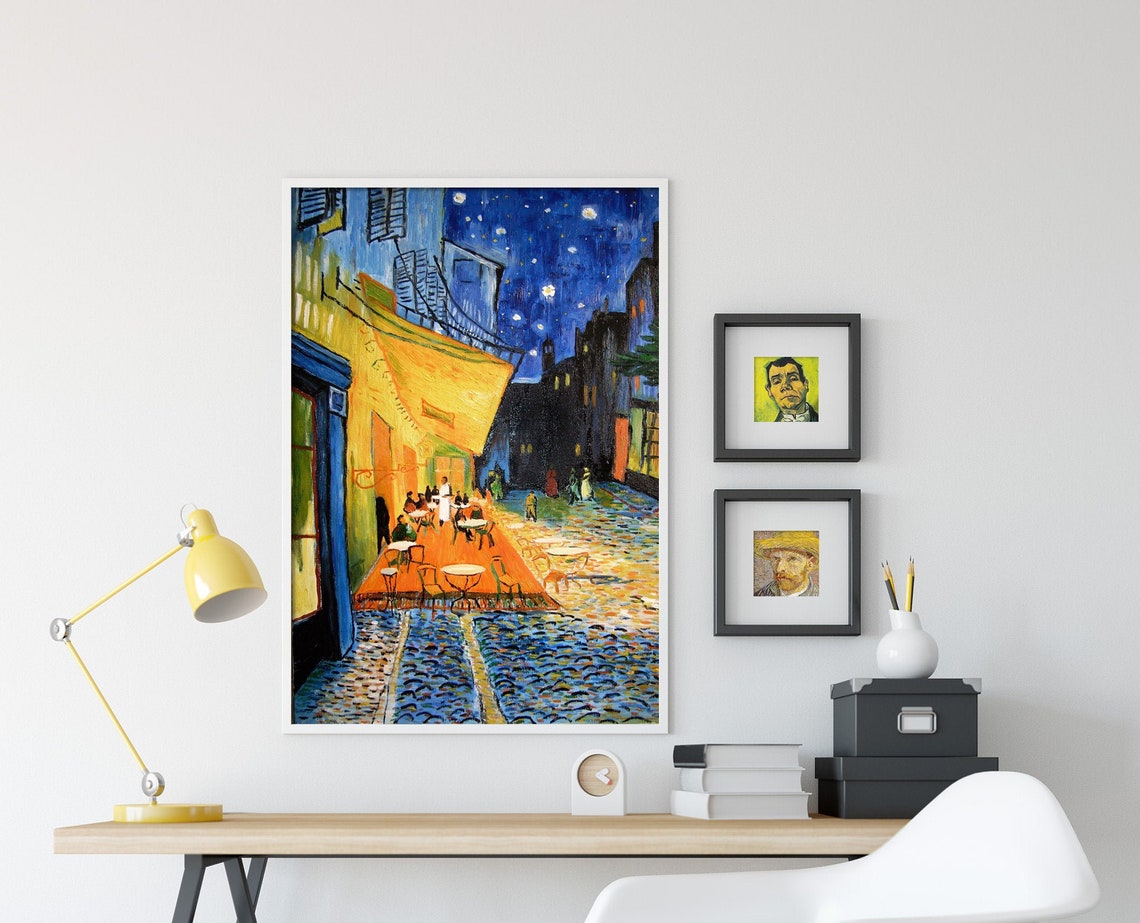 Vincent Van Gogh Cafe Terrace At Night 1888 Classic Art Poster - Image 3