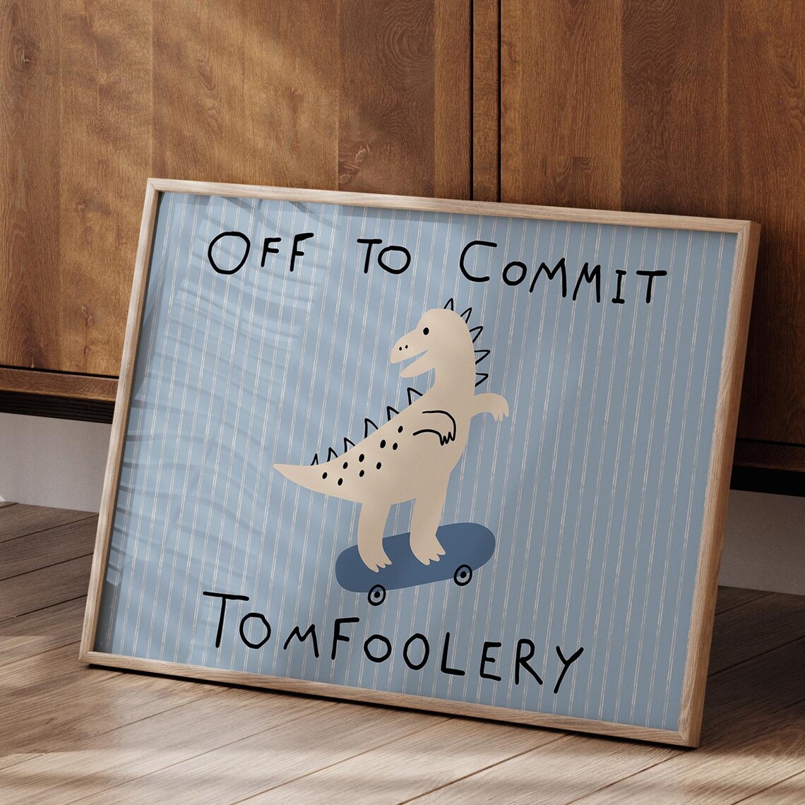 Off To Commit Toomfoolery Poster Print, Funny Boys Room