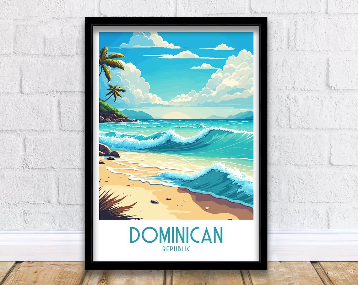 Dominican Travel Poster, Caribbean Art Print