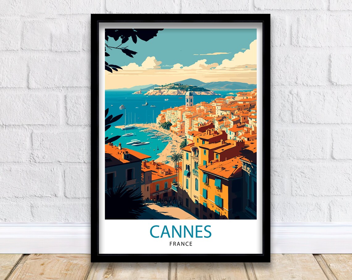 Cannes France Travel Poster, French Riviera