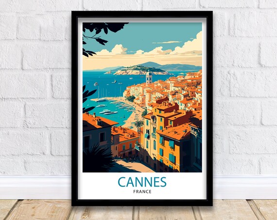 Cannes France Travel Poster, French Riviera