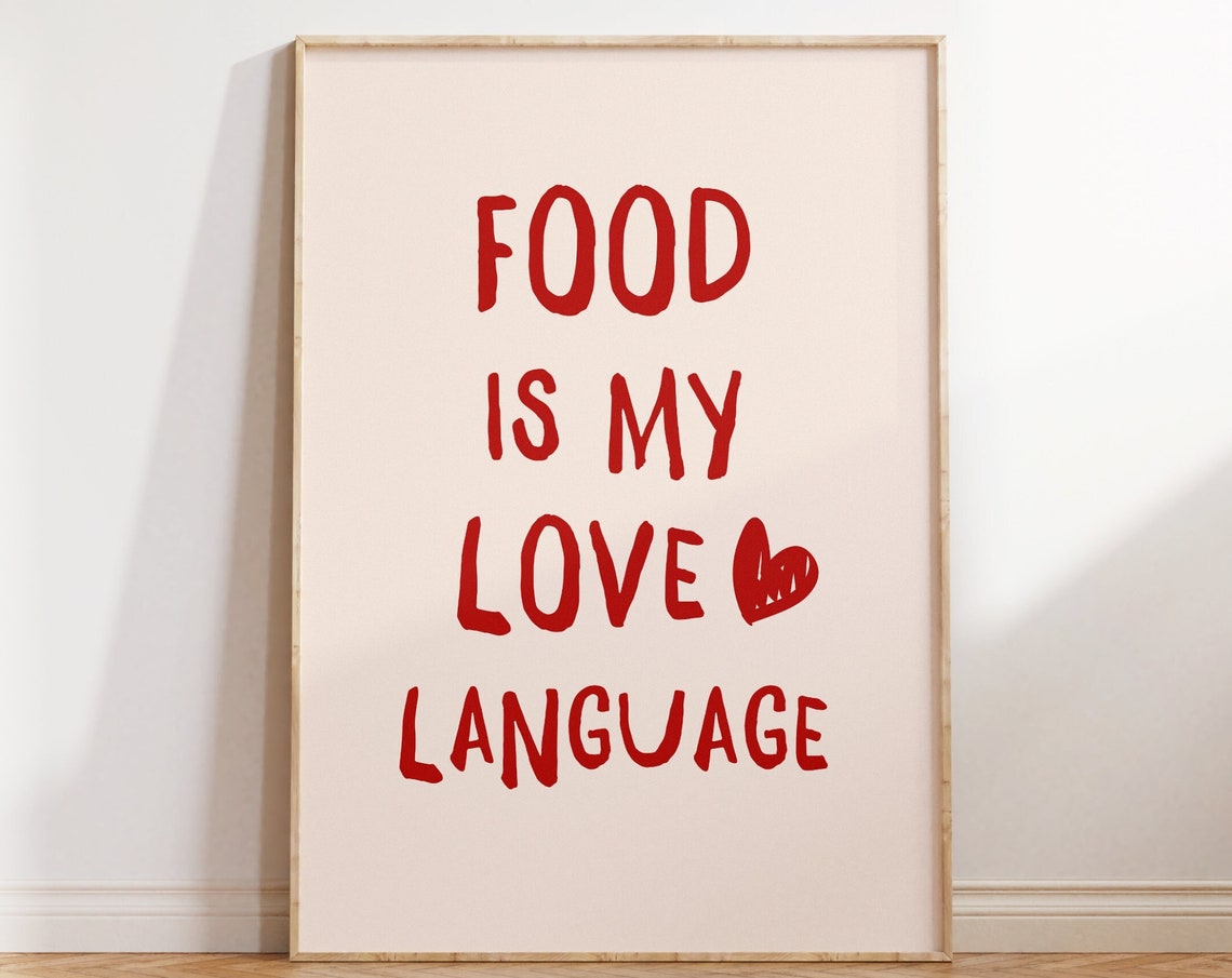 Kitchen Wall Art Cute Print For Food Lovers Kitchen Typography Print Trendy Foodie Poster Funny Kitchen Wall Art Instant
