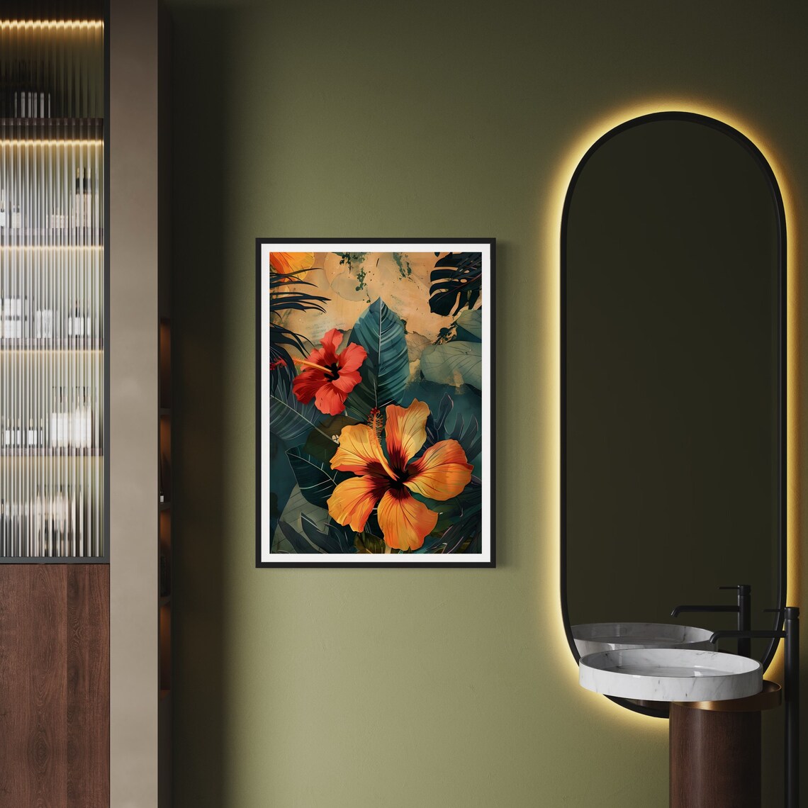 Hibiscus Tropical Flower Art Print, Hawaiian Aesthetic - Image 3