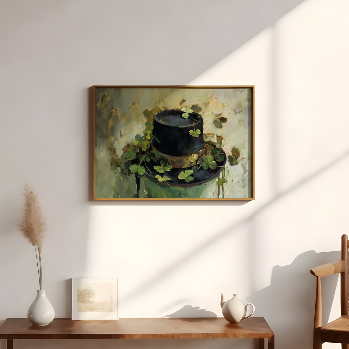 Leprechaun Top Hat with Shamrocks Saint Patrick's Day Irish Decor Poster - Image 2