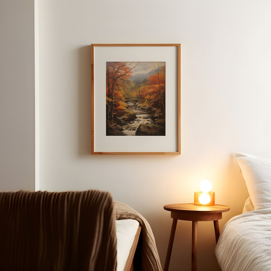 Rustic Fall Landscape Moody Farmhouse Wall Art Print - Image 2